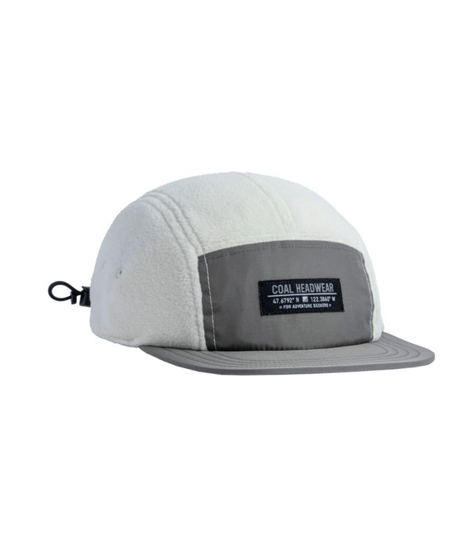 FRONT VIEW OF COAL UNISEX BRIDGER CAP IN LIGHT GREY/OFF WHITE