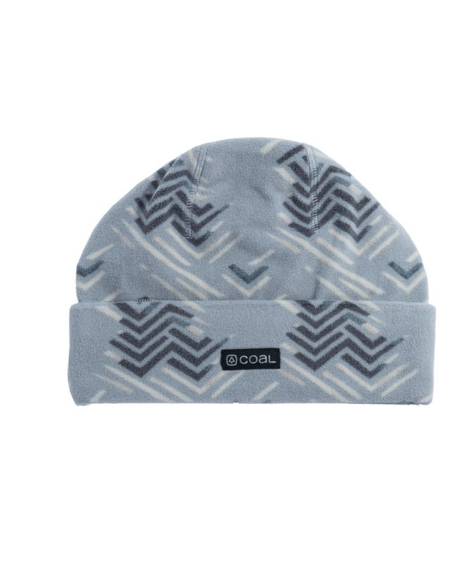 FRONT VIEW OF COAL UNISEX NEW JACK WINTER HAT IN GREY LINEWORK