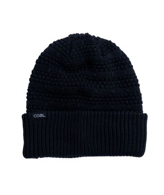 FRONT VIEW OF COAL UNISEX FIR WINTER HAT IN BLACK