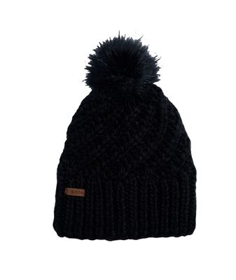 FRONT VIEW OF COAL WOMENS MAIZY WINTER HAT IN BLACK