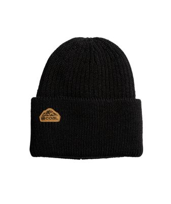 FRONT VIEW OF COAL UNISEX COLEVILLE WINTER HAT IN BLACK