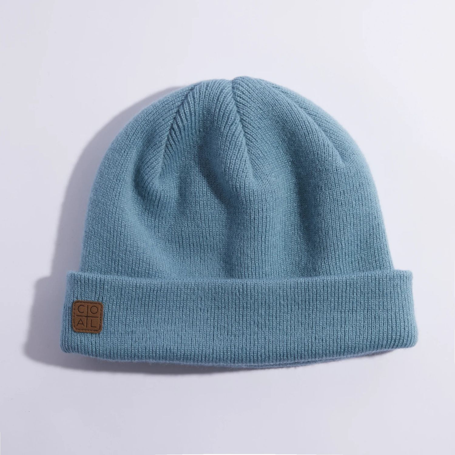 MAIN IMAGE OF COAL UNISEX HARBOR WINTER HAT IN GLACIER BLUE O/S WITH LOW PROFILE AND FINE RIB KNIT