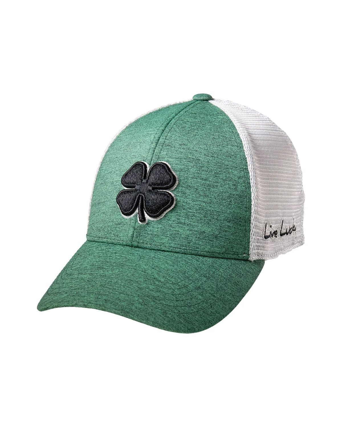 BLACK CLOVER MENS PERFECT LUCK 10 HAT 23, Color: BLACK CLOVER/GREEN, Size: S/M