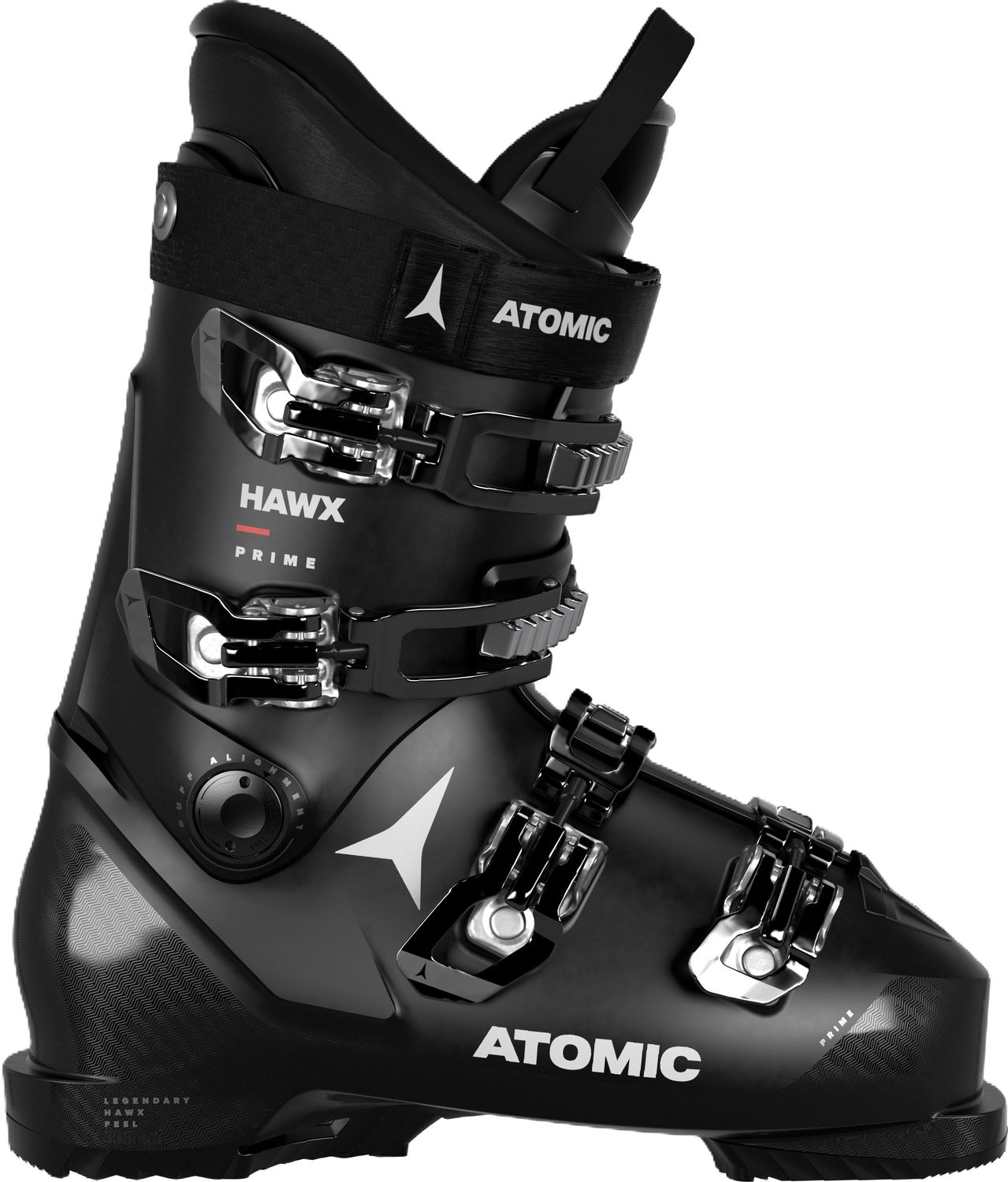 MAIN IMAGE OF ATOMIC MENS HAWX PRIME DOWNHILL SKI BOOT IN BLACK/WHITE 25.5