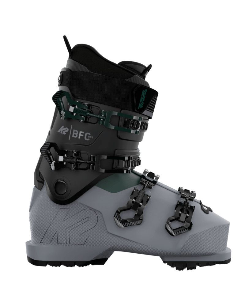 MAIN IMAGE OF K2 WOMENS BFC 85 W DOWNHILL SKI BOOT IN BLACK/LIGHT GREY/DARK GREEN 24.5