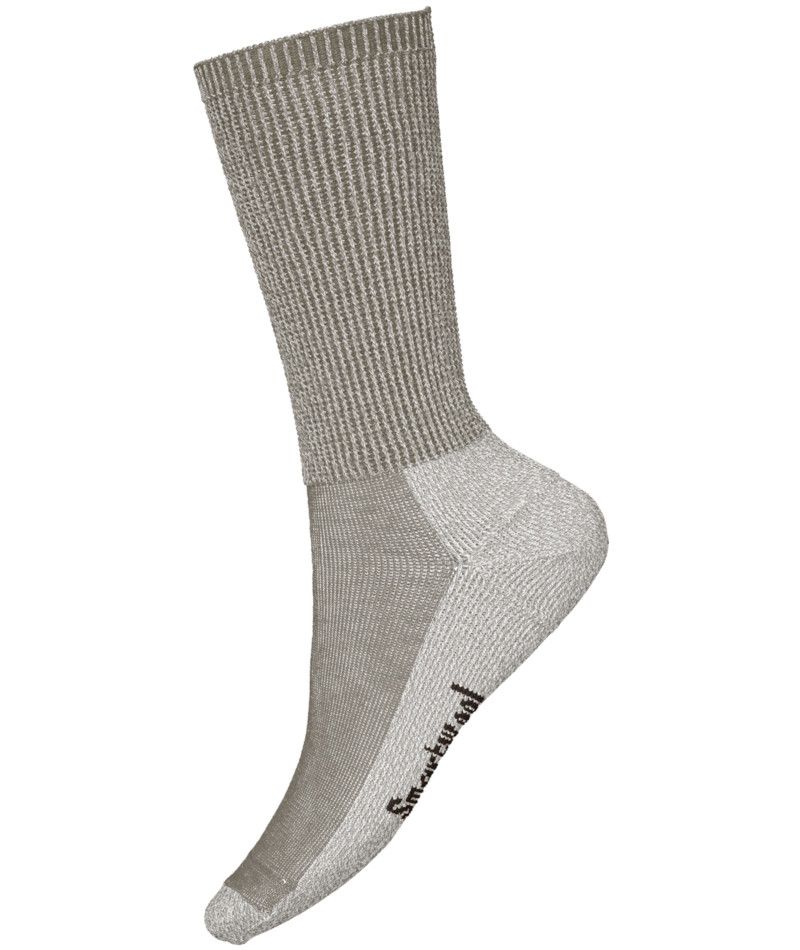 SMARTWOOL MENS HIKE CLASSIC EDITION FULL CUSHION CREW SOCKS 24, Color: TAUPE, Size: MEDIUM