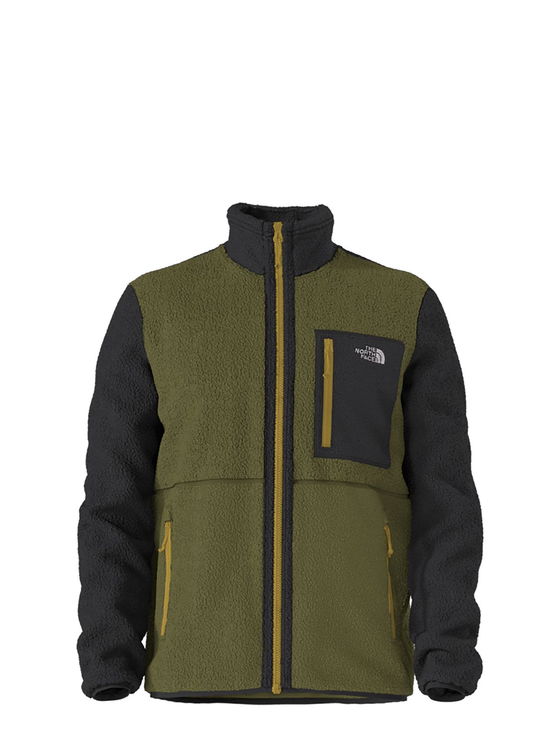 MAIN IMAGE OF THE NORTH FACE MENS YUMIORI FULL ZIP SWEATER IN FOREST OLIVE/BLACK/AMBER GREEN SMALL