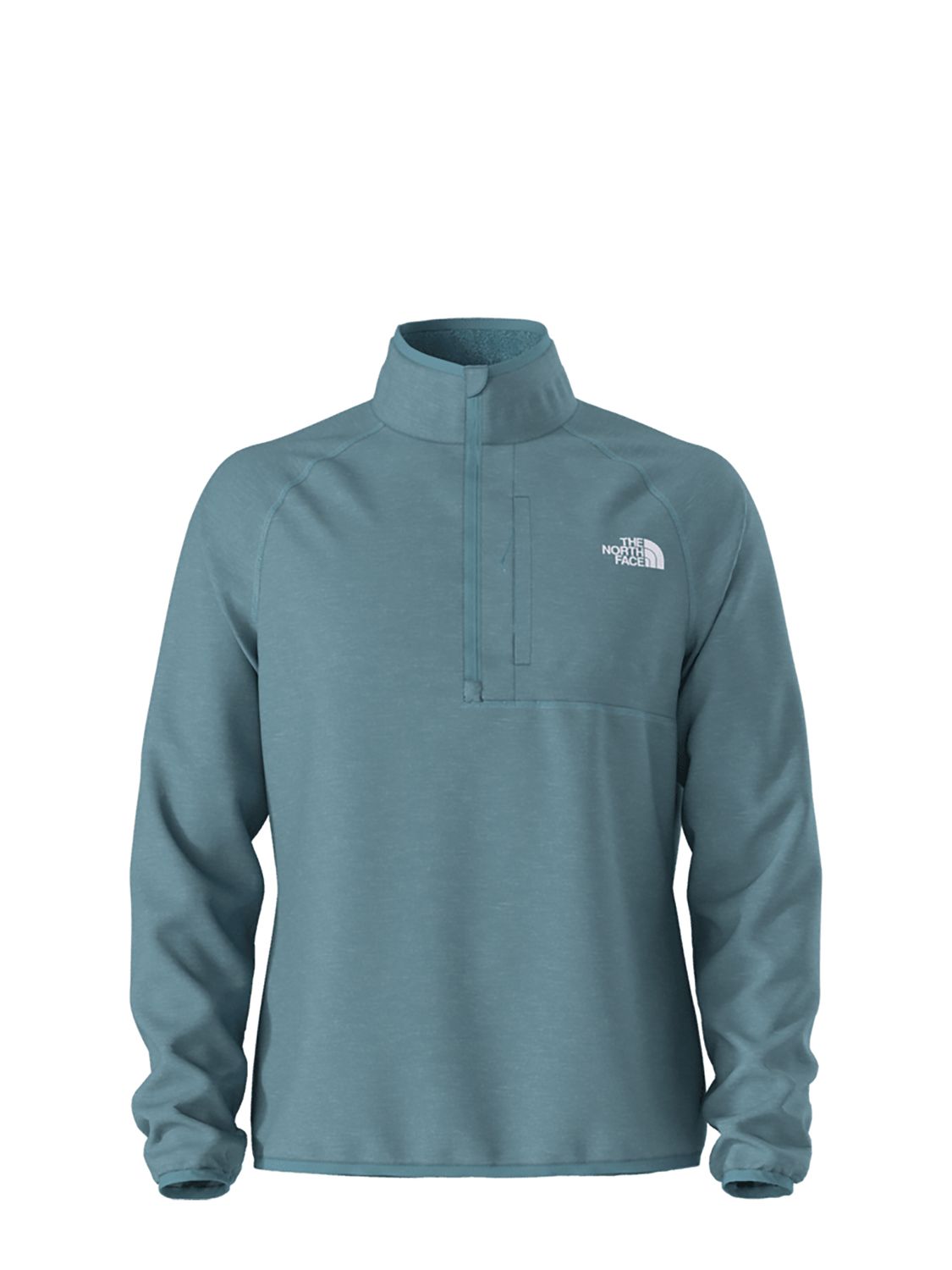 MAIN IMAGE OF THE NORTH FACE MENS CANYONLANDS ½ ZIP SWEATER IN ALGAE BLUE HEATHER SMALL WITH SECURE…