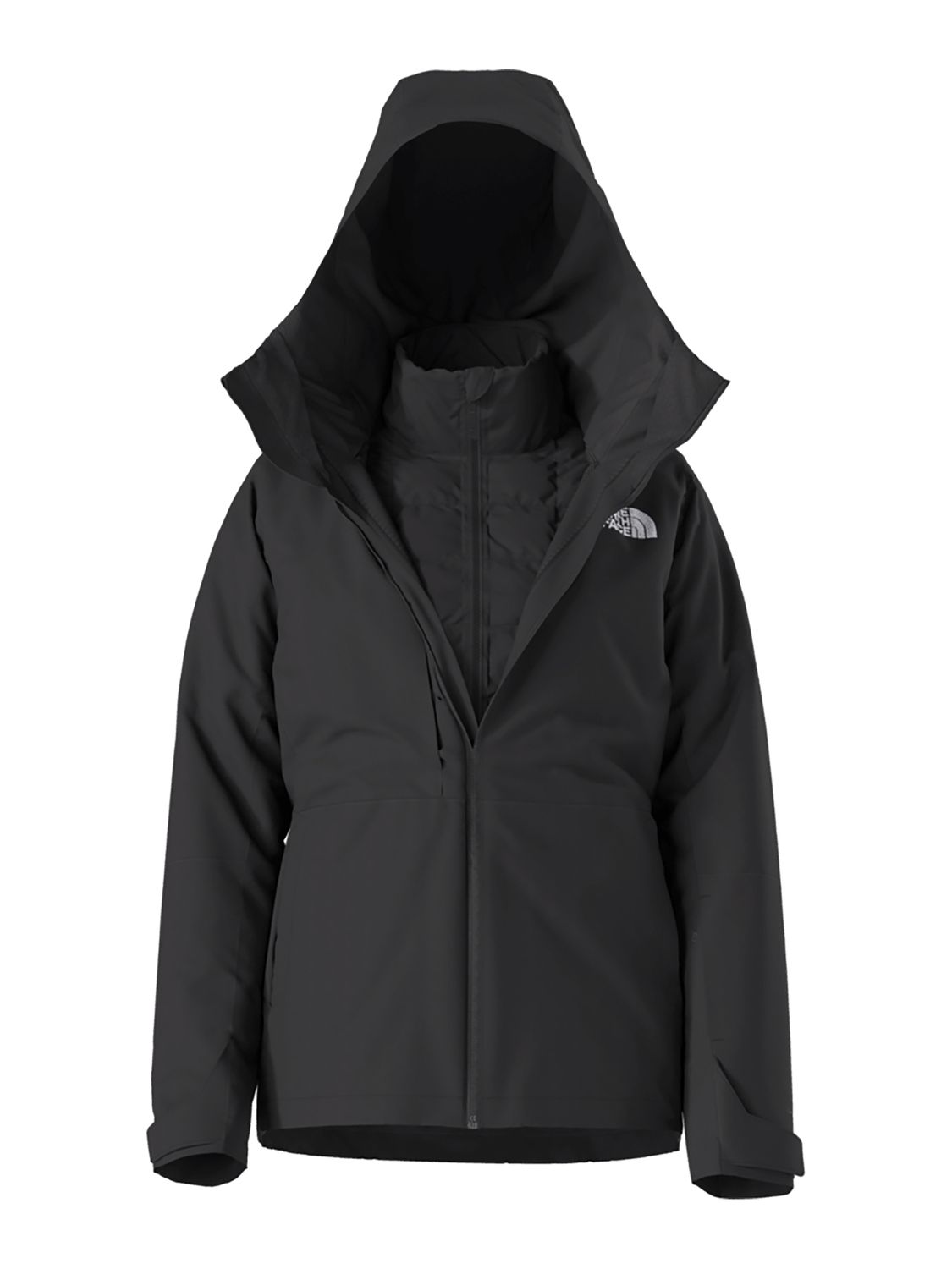 MAIN IMAGE OF THE NORTH FACE WOMENS THERMOBALL ECO SNOW TRICLIMATE WINTER JACKET IN TNF BLACK XS