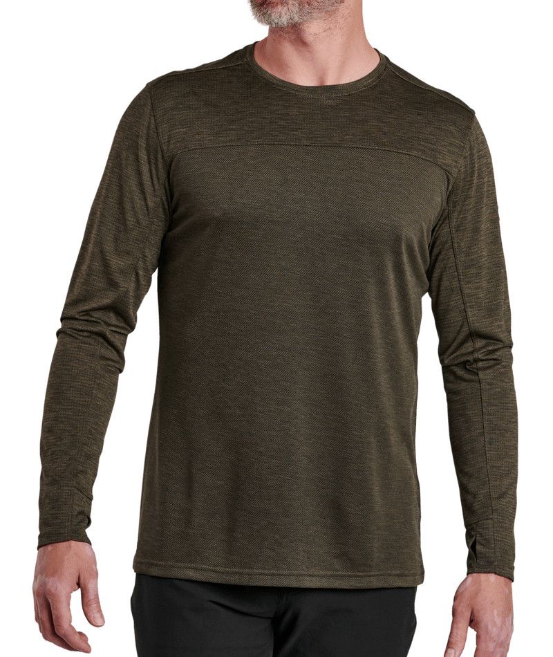 KUHL MENS ENGINEERED LONG SLEEVE SHIRT 24, Color: CHARCOAL, Size: SMALL