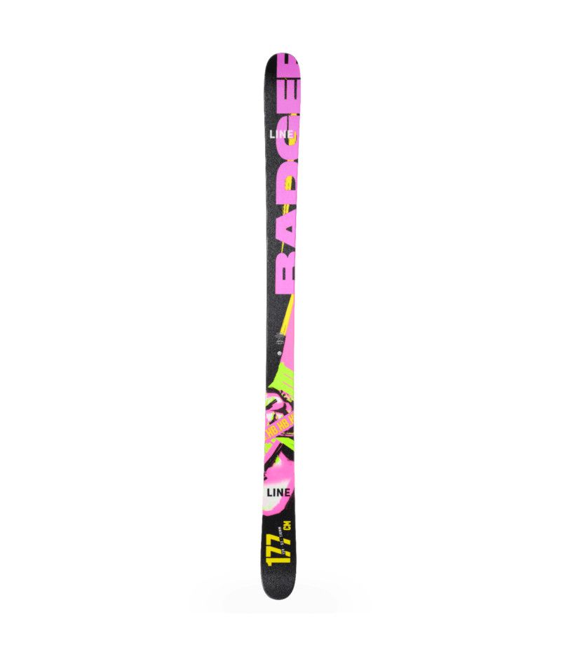 MAIN IMAGE OF LINE UNISEX HONEY BADGER DOWNHILL SKIS IN BLACK/PINK 144 WITH ASPEN VENEER CORE