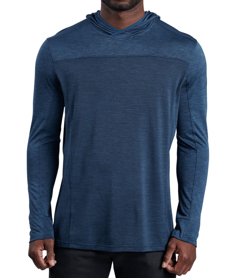 KUHL MENS ENGINEERED HOODIE 24, Color: PIRATE BLUE, Size: SMALL