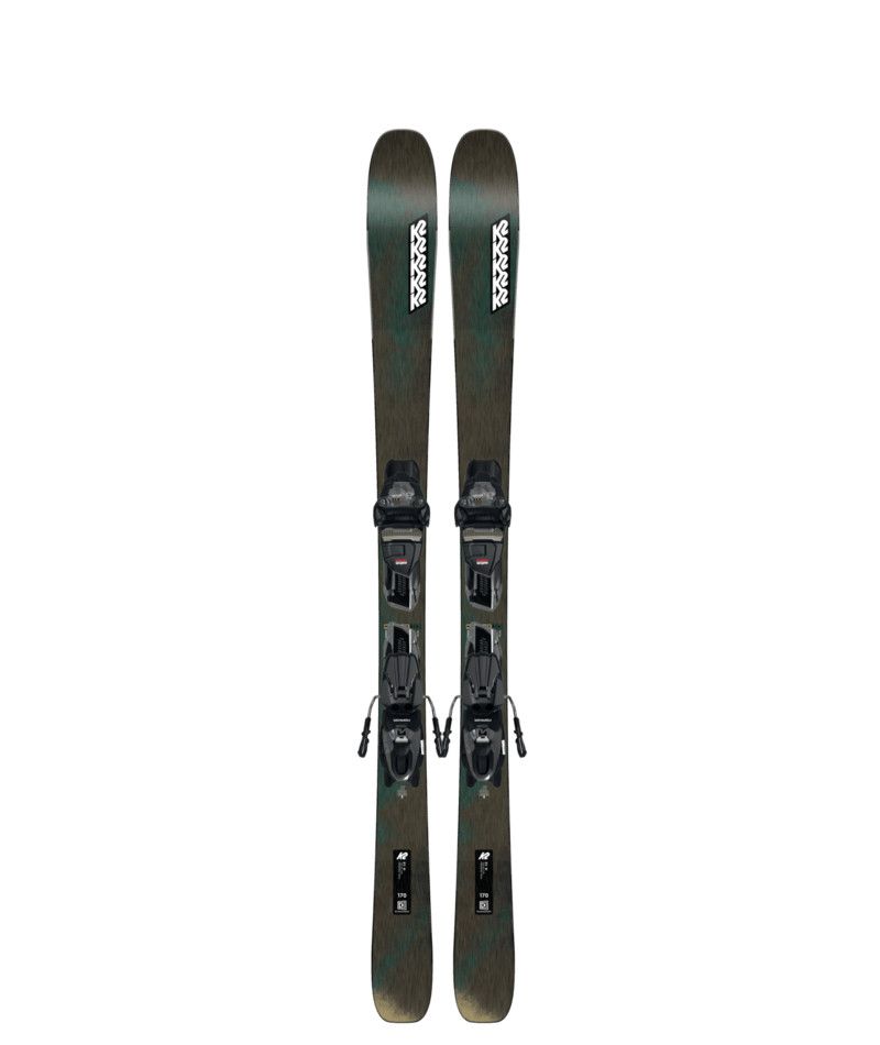 MAIN IMAGE OF K2 WOMENS MINDBENDER 85 W W/QUIKCLIK DOWNHILL SKIS IN BROWN/DARK GREEN/TAN 149