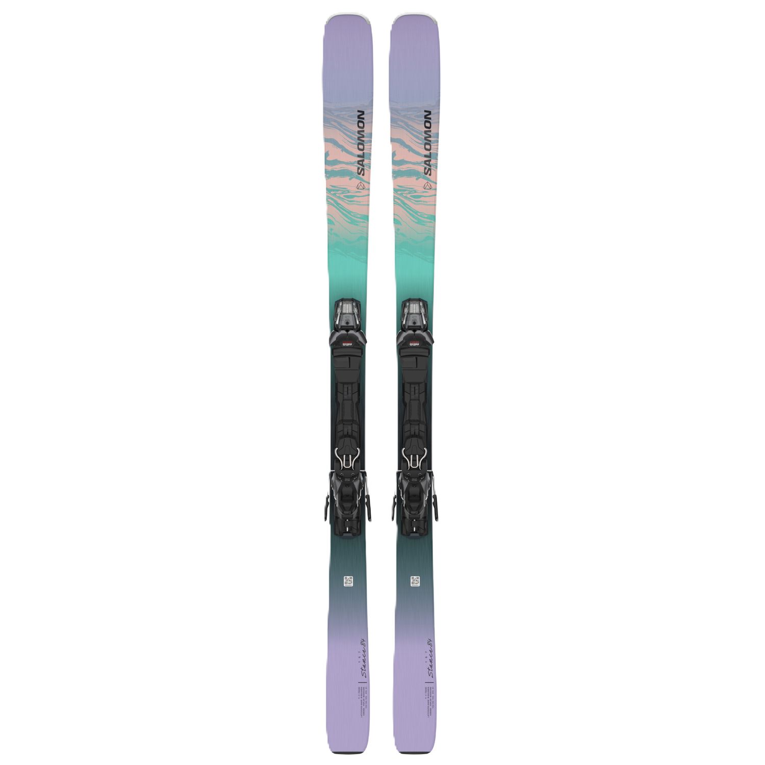 MAIN IMAGE OF SALOMON WOMENS STANCE W 84 W/+M11 GW L90 DOWNHILL SKIS IN BLACK 151