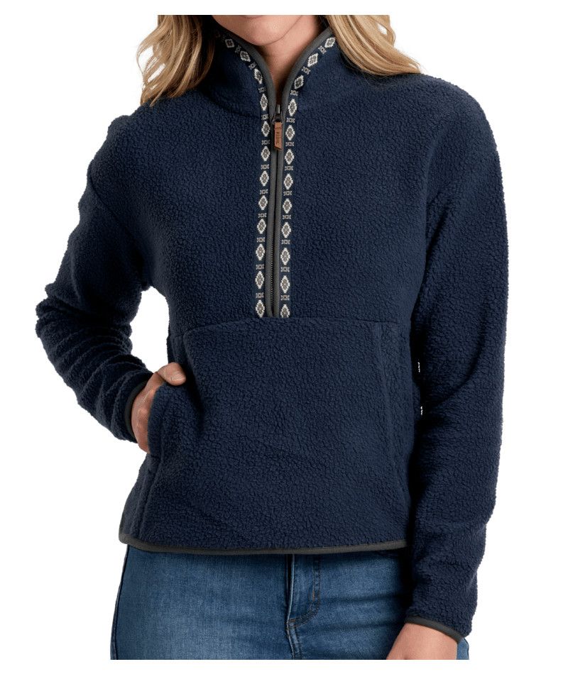 KUHL WOMENS HYGGE 1/2 ZIP SWEATER 25, Color: LAKEWOOD, Size: XS