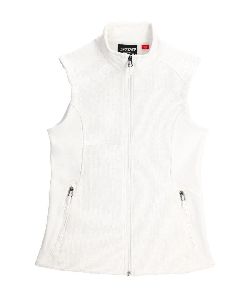 SPYDER WOMENS BANDITA VEST, Color: WHITE, Size: SMALL