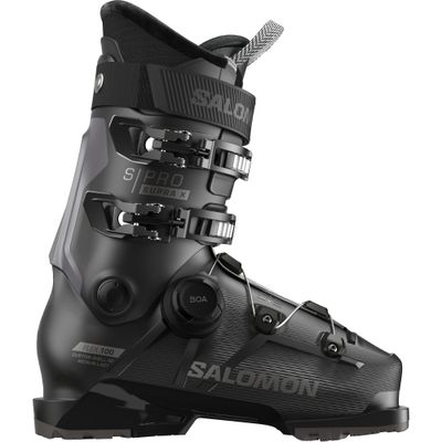 SIDE VIEW OF SALOMON MENS S/PRO SUPRA BOA X100 DOWNHILL SKI BOOT WITH BOA® FIT SYSTEM