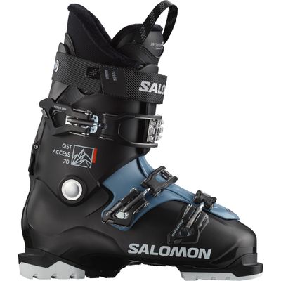SIDE VIEW OF SALOMON MENS QST ACCESS 70 DOWNHILL SKI BOOT WITH WIDE FIT