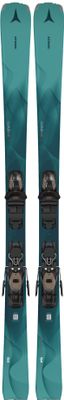 ATOMIC WOMENS CLOUD Q8 W/+M10 GW DOWNHILL SKIS 26 SKI TOPSHEET VIEW OF ATOMIC WOMENS CLOUD Q8 W/+M10 GW DOWNHILL SKIS WITH DENSOLITE CORE