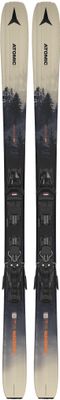TOPSHEET VIEW OF ATOMIC UNISEX MAVERICK 84 + M 10 GW DOWNHILL SKIS WITH LIGHT WOODCORE