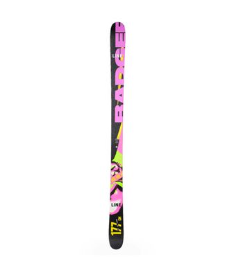 SKI TOPSHEET VIEW OF LINE UNISEX HONEY BADGER DOWNHILL SKIS WITH ASPEN VENEER CORE MATERIAL