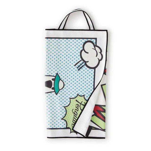 TOWEL VIEW OF PENGUIN UNISEX FEEL THE PUTT WAFFLE TOWEL IN BRIGHT WHITE
