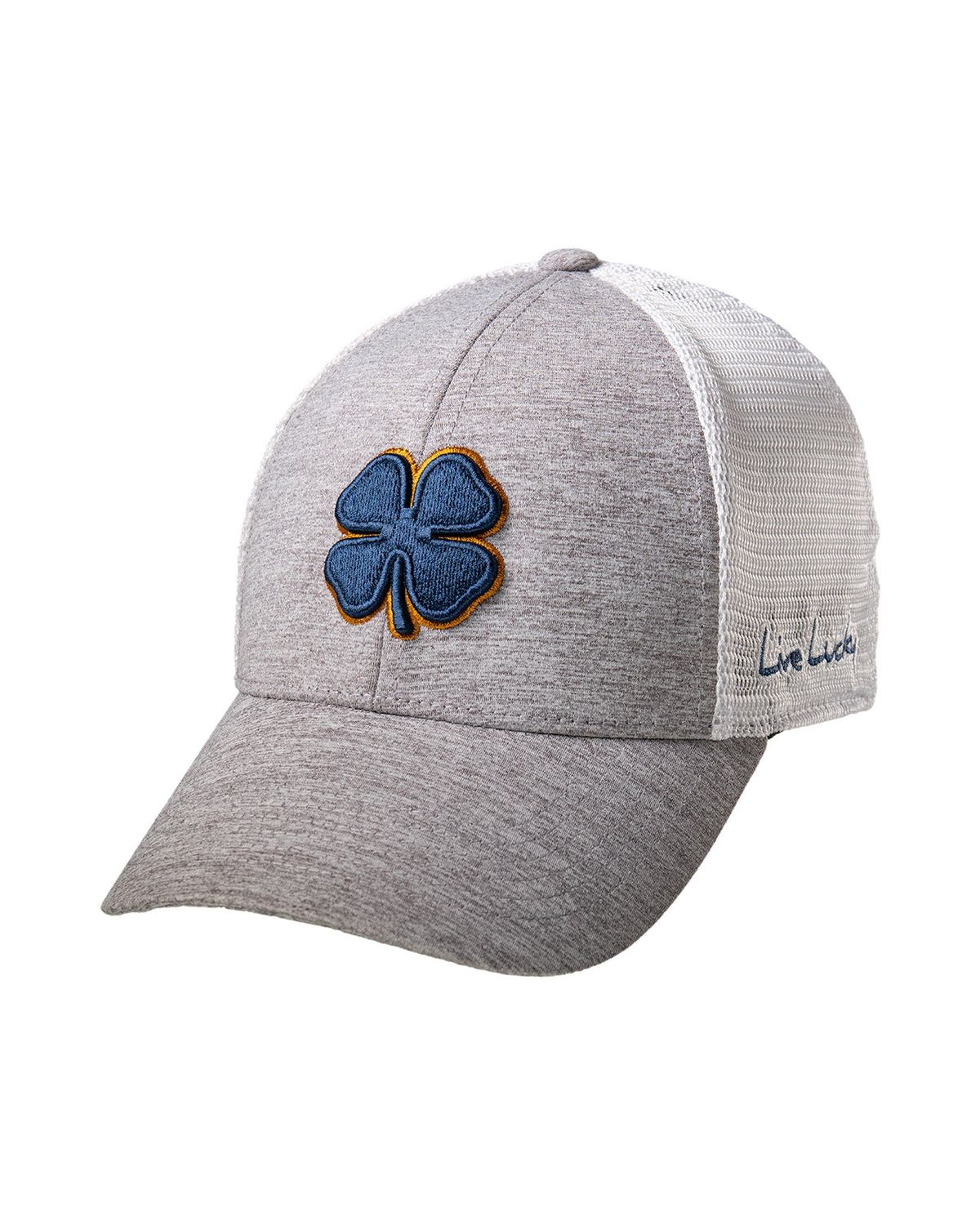 BLACK CLOVER MENS PERFECT LUCK 11 HAT 23, Color: SAPPHIRE CLOVER/GREY, Size: L/XL