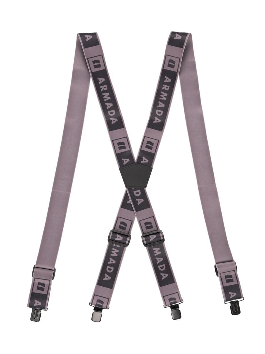 FRONT VIEW OF ARMADA MENS STAGE SUSPENDERS IN MOONSCAPE/BLACK