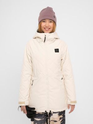 FRONT VIEW OF ARMADA WOMENS STERLET 2L INSULATED WINTER JACKET IN NATURAL