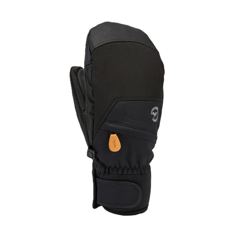 TOP MITTEN VIEW OF GORDINI WOMENS STOMP SHORT MITTEN IN BLACK
