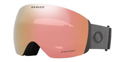 FRONT VIEW OF OAKLEY UNISEX FLIGHT DECK L GOGGLES IN MATTE FORGED IRON PRIZM ROSE GOLD IRIDIUM