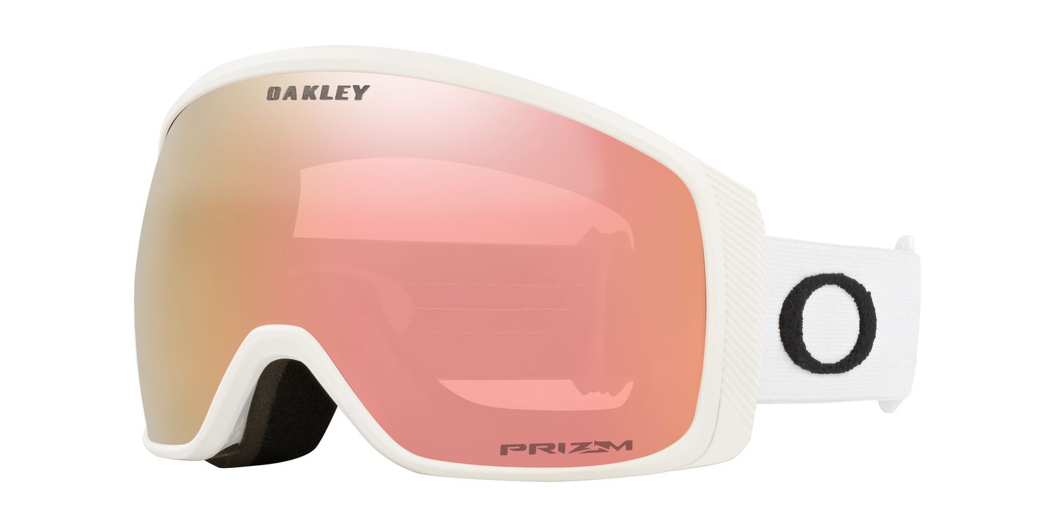 MAIN IMAGE OF OAKLEY UNISEX FLIGHT TRACKER M GOGGLES IN MATTE WHITE PRIZM ROSE GOLD IRIDIUM