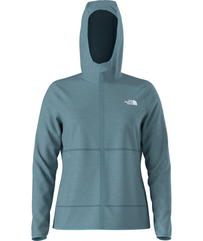 MAIN IMAGE OF THE NORTH FACE WOMENS CANYONLANDS HOODIE IN ALGAE BLUE HEATHER XS