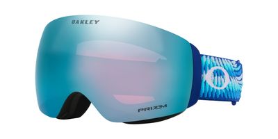 FRONT VIEW OF OAKLEY UNISEX FLIGHT DECK M GOGGLES IN MIKAELA SHIFFRIN SIGNATURE PRIZM SAPPHIRE