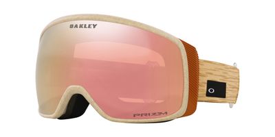 FRONT VIEW OF OAKLEY UNISEX FLIGHT TRACKER M GOGGLES IN CURRY STONE PRIZM ROSE GOLD IRIDIUM