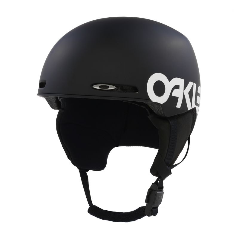 FRONT VIEW OF OAKLEY UNISEX MOD1 HELMET IN MATTE BLACK/WHITE FP