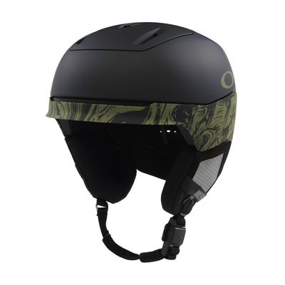 FRONT VIEW OF OAKLEY UNISEX MOD5 HELMET IN MATTE BLACK/MATTE DARK BRUSH SWIRL