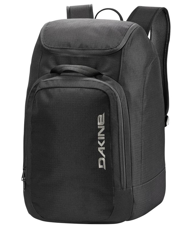 FRONT VIEW OF DAKINE UNISEX BOOT PACK 50L BOOT BAG IN BLACK