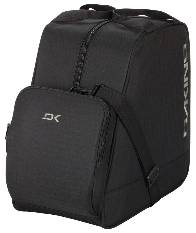FRONT VIEW OF DAKINE UNISEX BOOT BAG 30L BOOT BAG IN BLACK
