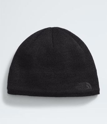 FRONT VIEW OF THE NORTH FACE UNISEX JIM BEANIE WINTER HAT FEATURES MAXIMUM COMFORT AND SOFT FLEECE …