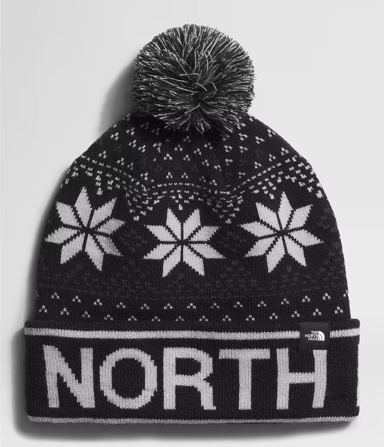 MAIN IMAGE OF THE NORTH FACE YOUTH SKI TUKE WINTER HAT IN TNF BLACK MEDIUM WITH CUFFED