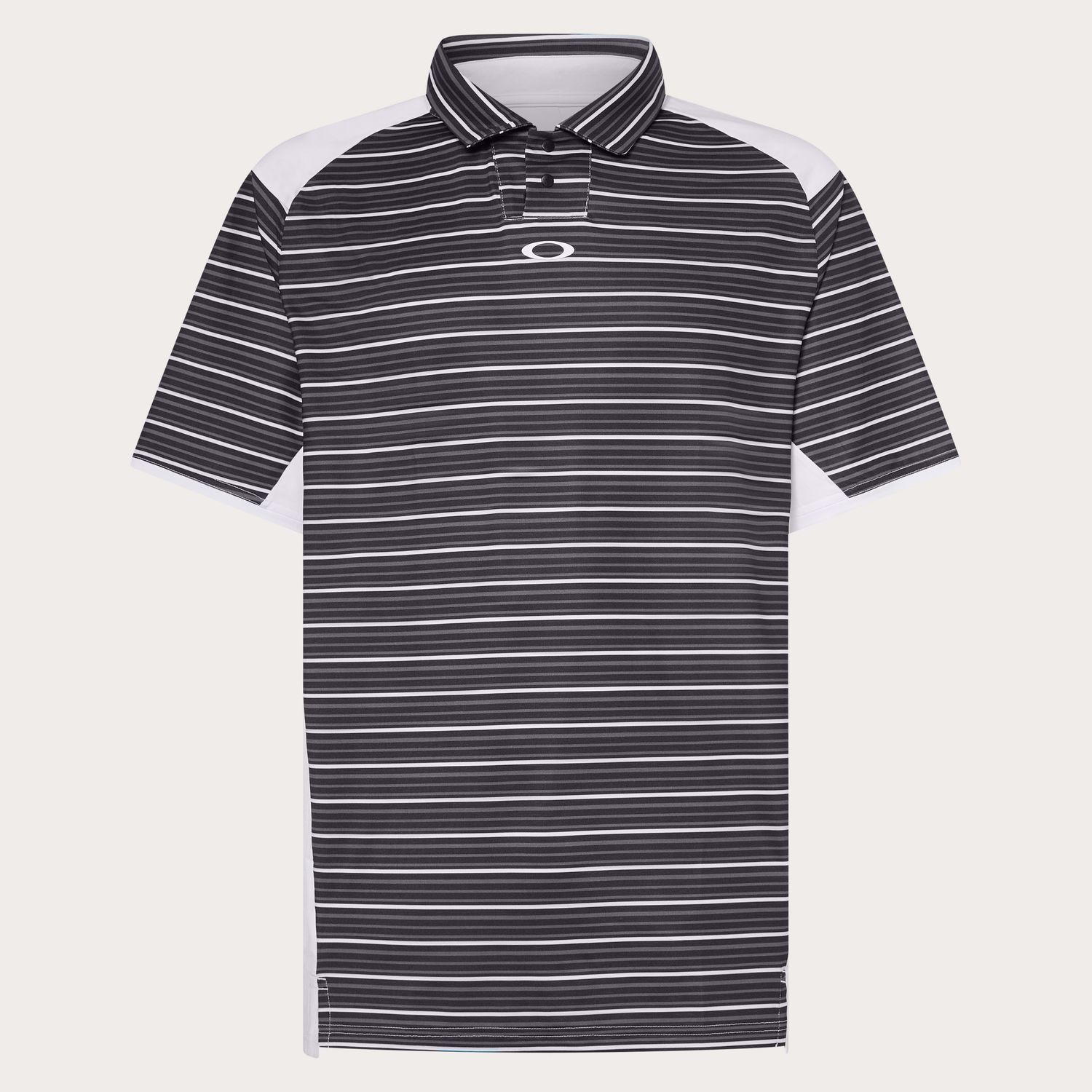 MAIN IMAGE OF OAKLEY MENS C1 ARCHIVE STRIPE POLO IN BLACK STRIPE LARGE