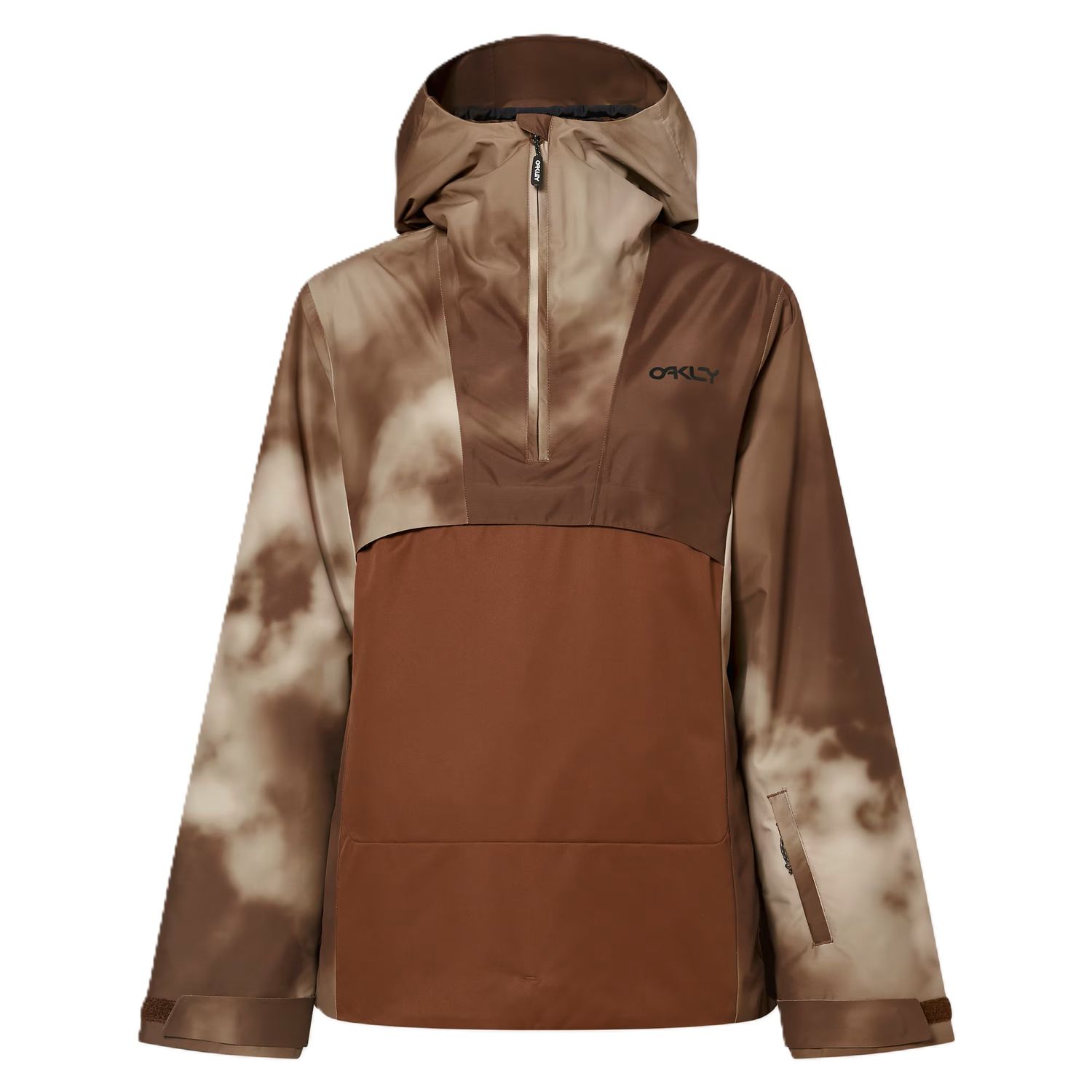 MAIN IMAGE OF OAKLEY WOMENS HOLLY ANORAK WINTER JACKET IN BROWN CLOUDS PRINT XS WITH O-PROTECT DWR