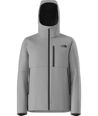 FRONT VIEW OF THE NORTH FACE MENS APEX ELEVATION SOFTSHELL JACKET IN TNF MEDIUM GREY HEATHER/NPF