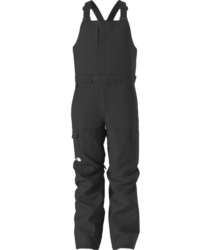 FRONT VIEW OF THE NORTH FACE MENS FREEDOM BIB SNOWPANT IN TNF BLACK/NPF