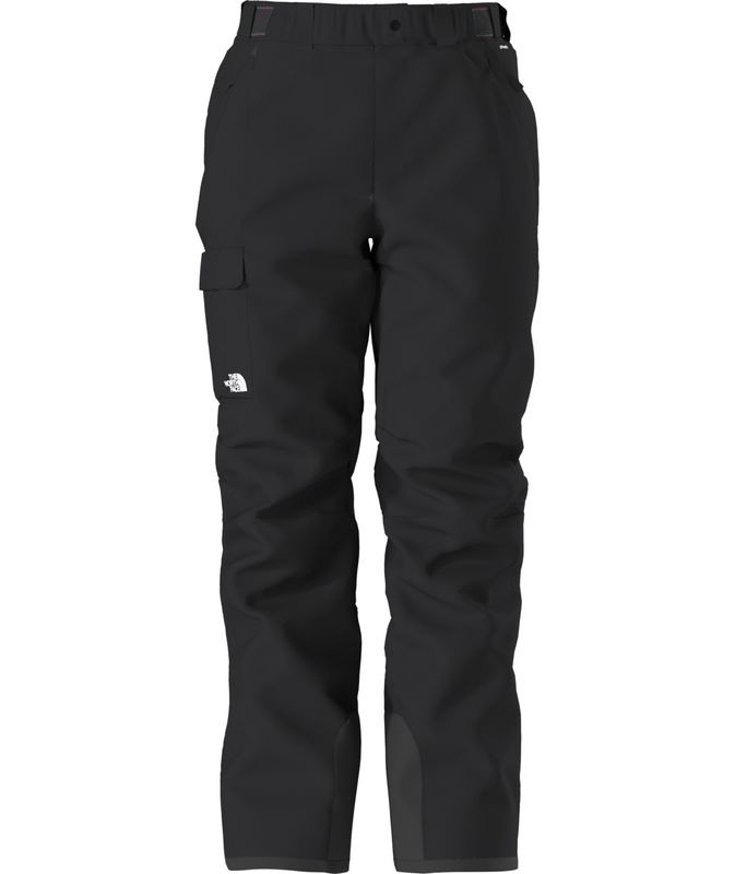 FRONT VIEW OF THE NORTH FACE MENS FREEDOM INSULATED SNOWPANT IN TNF BLACK/NPF