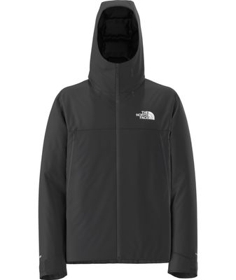 FRONT VIEW OF THE NORTH FACE MENS TNF™ RANGE DOWN HOODED WINTER JACKET WITH ADJUSTABLE HOOD AND 600…