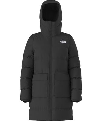 FRONT VIEW OF THE NORTH FACE WOMENS GOTHAM PARKA WINTER JACKET WITH ADDED WATER REPELLENCY