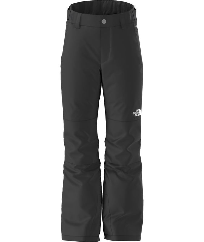 FRONT VIEW OF THE NORTH FACE YOUTH GIRLS&#39; FREEDOM INSULATED SNOWPANT IN TNF BLACK