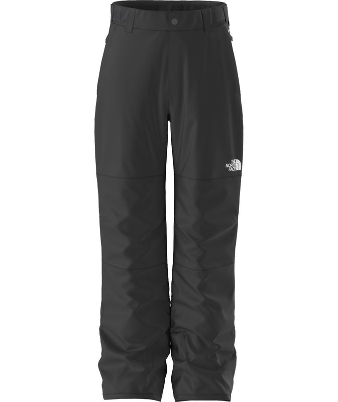 FRONT VIEW OF THE NORTH FACE YOUTH BOYS&#39; FREEDOM INSULATED SNOWPANT IN TNF BLACK